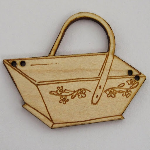 bouton bois au ptit bonheur - la cigogne qui brode