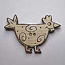 bouton bois au ptit bonheur - la cigogne qui brode