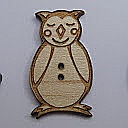 bouton bois au ptit bonheur - la cigogne qui brode