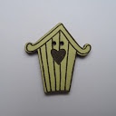 bouton bois au ptit bonheur - la cigogne qui brode