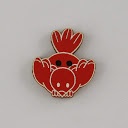 bouton bois au ptit bonheur - la cigogne qui brode