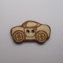 bouton bois au ptit bonheur - la cigogne qui brode