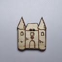 bouton bois au ptit bonheur - la cigogne qui brode