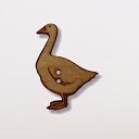 bouton bois au ptit bonheur - la cigogne qui brode