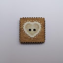 bouton bois au ptit bonheur - la cigogne qui brode