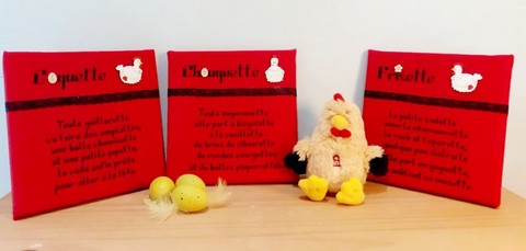 les 3 poulettes point de croix la cigogne qui brode