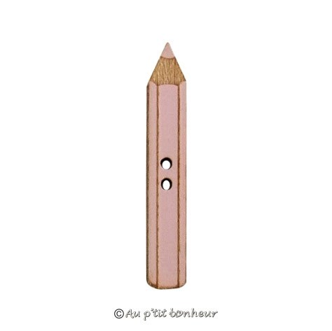 bouton bois au ptit bonheur - la cigogne qui brode