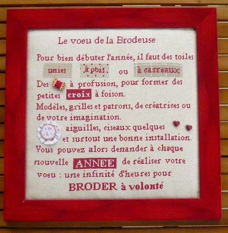 le voeu de la brodeuse point de croix la cigogne qui brode