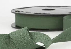 Ruban sergé coton vert foncé