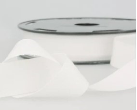 Ruban sergé coton blanc