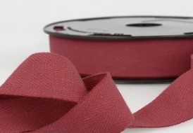 Ruban sergé coton bordeaux
