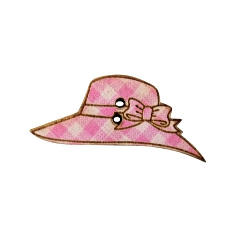 bouton bois au ptit bonheur - la cigogne qui brode