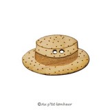 bouton bois au ptit bonheur - la cigogne qui brode