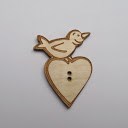 bouton bois au ptit bonheur - la cigogne qui brode