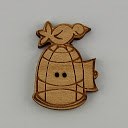 bouton bois au ptit bonheur - la cigogne qui brode
