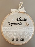 mariage dentelle 1 point de croix la cigogne qui brode
