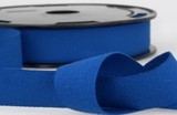 Ruban sergé coton bleu roi