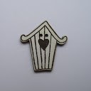 bouton bois au ptit bonheur - la cigogne qui brode