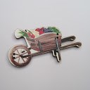 bouton bois au ptit bonheur - la cigogne qui brode